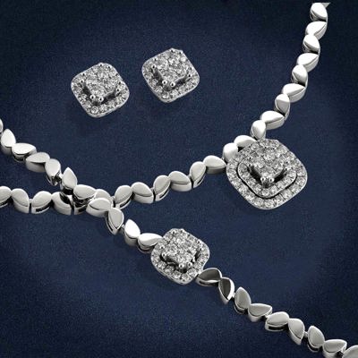 White Paradise Diamond Jewelry Set